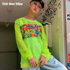 Outlet 😀 6%DOKIDOKI Cyberpunk Primal Pop [Vivid Neon Yellow] | MESH TOP** 😉 -PUNK Sales Store 6 dokidoki primal pop vivid neon yellow mesh top 1 79942f5a a1c3 4558 af63 d78bfd223e09 700x700