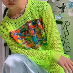 Outlet 😀 6%DOKIDOKI Cyberpunk Primal Pop [Vivid Neon Yellow] | MESH TOP** 😉 -PUNK Sales Store 6 dokidoki primal pop vivid neon yellow mesh top 2 34cbe466 c2c4 4501 a86c 08bf9ee208f1 700x700
