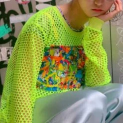 Outlet 😀 6%DOKIDOKI Cyberpunk Primal Pop [Vivid Neon Yellow] | MESH TOP** 😉 -PUNK Sales Store 6 dokidoki primal pop vivid neon yellow mesh top 3 cad19997 2a60 46ad ab06 058ee2d20eec 700x700