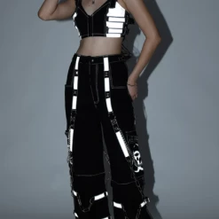 Coupon 🥰 TRIPP NYC Mens Clothing Biohazard [Black/Reflective] | PANTS ⭐