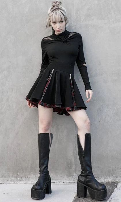 Cheap 🥰 PUNK RAVE Grunge Defiance | PLEATED 👗 SKIRT ✨ 14 Cheap 🥰 PUNK RAVE Grunge Defiance | PLEATED 👗 SKIRT ✨ - Image 12