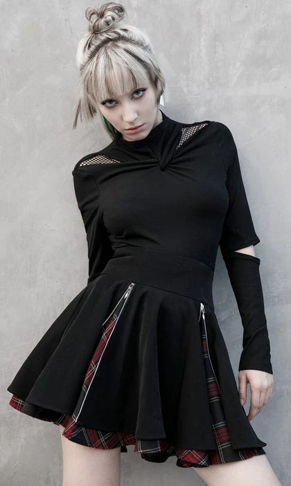 Cheap 🥰 PUNK RAVE Grunge Defiance | PLEATED 👗 SKIRT ✨ 3 Cheap 🥰 PUNK RAVE Grunge Defiance | PLEATED 👗 SKIRT ✨