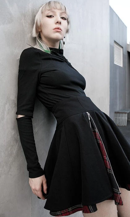 Cheap 🥰 PUNK RAVE Grunge Defiance | PLEATED 👗 SKIRT ✨ 7 Cheap 🥰 PUNK RAVE Grunge Defiance | PLEATED 👗 SKIRT ✨ - Image 5