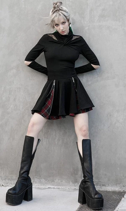 Cheap 🥰 PUNK RAVE Grunge Defiance | PLEATED 👗 SKIRT ✨ 10 Cheap 🥰 PUNK RAVE Grunge Defiance | PLEATED 👗 SKIRT ✨ - Image 8