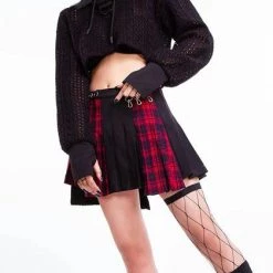 Coupon ✨ RED NIGHT Punky Colour Vermillion | PLEATED 👗 SKIRT* 🌟 -PUNK Sales Store SK018R 4 82bf64a3 ac1e 4796 8262 2429ba7847a3 700x700