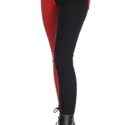 Promo ⌛ BANNED ALTERNATIVE Punky Colour Bailey Half And Half [Red/Black] | PANTS 🔥 -PUNK Sales Store banned alternative bailey half and half red black pants 3 700x700