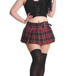 Buy ⭐ BANNED ALTERNATIVE Grunge Darkdoll [Black Tartan] | MINI 👗 SKIRT 😍 -PUNK Sales Store banned apparel black tartan mini skirt 10 700x700