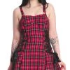 Wholesale 🔔 BANNED ALTERNATIVE Punky Colour Klondike [Red] | LACE UP 👗 DRESS 😀