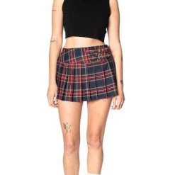 Wholesale ❤️ BANNED ALTERNATIVE Grunge Darkdoll [Navy Blue Tartan] | MINI 👗 SKIRT 😍 -PUNK Sales Store banned apparel navy blue tartan mini skirt 2 07b943e0 f4a4 4f68 93a1 3aaa263934bb 700x700