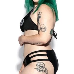 Deals 🔥 BLACKCRAFT Punky Colour BCC Pentagram | 👙 BIKINI TOP ✔️ -PUNK Sales Store blackcraft bcc pentagram bikini top 6 700x700