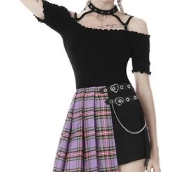 Discount 🧨 DARK IN LOVE Kawaii Purple Checked | PLEATED 👗 SKIRT 🛒 -PUNK Sales Store dark in love purple checked pleated skirt 10 ad0e51bf fd75 44b6 8055 1f0f232a52ef 700x700