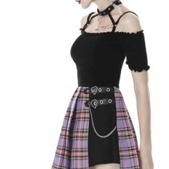 Discount 🧨 DARK IN LOVE Kawaii Purple Checked | PLEATED 👗 SKIRT 🛒 -PUNK Sales Store dark in love purple checked pleated skirt 11 b823de29 c974 4466 96fe 13c405808810 700x700
