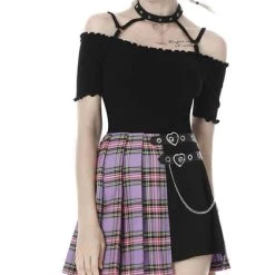 Discount 🧨 DARK IN LOVE Kawaii Purple Checked | PLEATED 👗 SKIRT 🛒 -PUNK Sales Store dark in love purple checked pleated skirt 6 cc3ecac4 8197 4d1a a66e c10d81aecd6c 700x700
