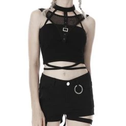 Best Sale ✨ DARK IN LOVE Punky Colour Splicing | CROP TOP ✨ -PUNK Sales Store dark in love splicing midriff baring top 6 d673b177 d0e1 4edb 9540 732673a11822 700x700