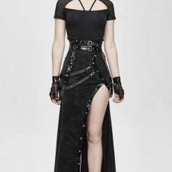 Best Sale 🎁 DEVIL FASHION Cyberpunk Punk Strapped | LONG 👗 SKIRT 👍 -PUNK Sales Store devil fashion punk strapped long skirt 5 700x700