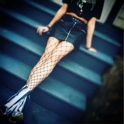 Discount 🌟 PAMELA MANN Cosplay Extra Large Net [Black] | TIGHTS 🔔 -PUNK Sales Store extra large net black tights 700x700
