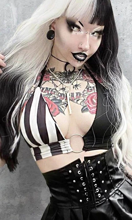 Budget 💯 FOREST INK Beetlejuice Nightmare | HALTER TOP* 🥰 3 Budget 💯 FOREST INK Beetlejuice Nightmare | HALTER TOP* 🥰