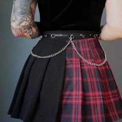 Best deal ✨ FOREST INK Grunge Tartan | PLEATED CHAIN 👗 SKIRT ✔️ -PUNK Sales Store forest ink tartan pleated chain skirt 3 f8d01589 0b20 4be5 b807 e8aff218df29 700x700