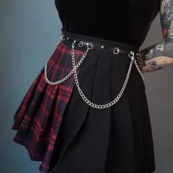 Best deal ✨ FOREST INK Grunge Tartan | PLEATED CHAIN 👗 SKIRT ✔️ -PUNK Sales Store forest ink tartan pleated chain skirt 4 31acd0c0 a10c 4c62 a1f1 5c38c95fa7f9 700x700