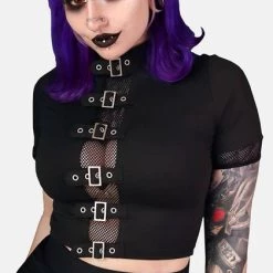 PUNK Sales Store 14 Wholesale โจ FOREST INK Fetish Winona | BUCKLE TOP ๐