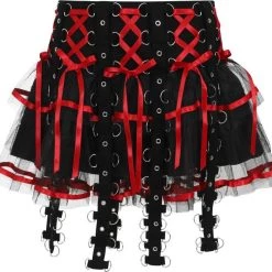Deals 🎉 HELL BUNNY Punky Colour Chai [Black/Red] | MINI 👗 SKIRT* ❤️ -PUNK Sales Store hell bunny chai black red mini skirt 5 c50e02c8 e702 47e9 a657 024b25487363 700x700