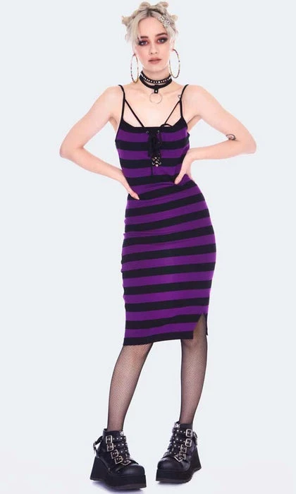 Brand new π JAWBREAKER Punky Colour Purple Stripe | BODYCON π DRESS π 3 Brand new π JAWBREAKER Punky Colour Purple Stripe | BODYCON π DRESS π