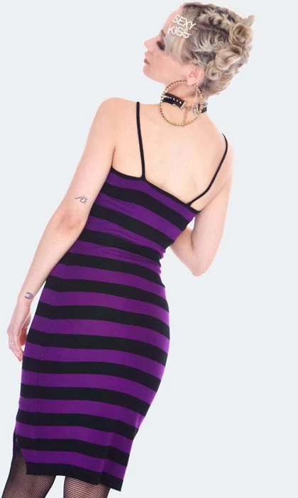 Brand new π JAWBREAKER Punky Colour Purple Stripe | BODYCON π DRESS π 6 Brand new π JAWBREAKER Punky Colour Purple Stripe | BODYCON π DRESS π - Image 4