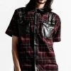 Top 10 🛒 KILLSTAR Mens Clothing Daze [Blood Tartan] | BUTTON-UP 👚 SHIRT** ⌛ -PUNK Sales Store killstar daze blood tartan button up shirt 2 5085e9e4 301c 434e bc38 aa51a146624b 700x700