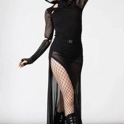 Deals 😉 KILLSTAR Grunge Lazer Beam | FISHNET SLEEVE TOP* 🔥