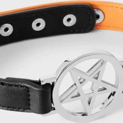 PUNK Sales Store -PUNK Sales Store killstar penta half black orange choker 1 700x700