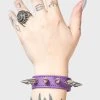 Best reviews of ✔️ KILLSTAR Punky Colour Stay Away Spike [Purple] | BRACELET 🌟 -PUNK Sales Store killstar stay away spike purple bracelet 2 700x700