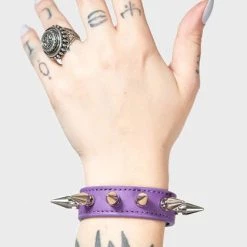 Best reviews of ✔️ KILLSTAR Punky Colour Stay Away Spike [Purple] | BRACELET 🌟