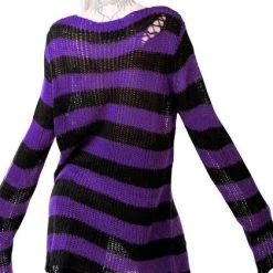 Brand new 🎁 KILLSTAR Grunge Hazed Out | KNIT SWEATER 🎁 -PUNK Sales Store killstar wonka knit sweater 2 700x700