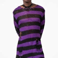 Brand new 🎁 KILLSTAR Grunge Hazed Out | KNIT SWEATER 🎁 -PUNK Sales Store killstar wonka knit sweater 6 700x700