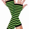 Budget 🎁 MUSIC LEGS Punky Colour Opaque Striped [Black/Neon Green] | ARM WARMERS 🥰