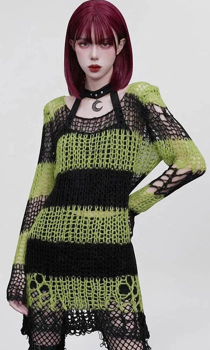 Cheapest 🔔 PUNK RAVE Grunge Jezebel | STRIPES SWEATER 💯 6 Cheapest 🔔 PUNK RAVE Grunge Jezebel | STRIPES SWEATER 💯 - Image 4