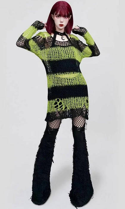 Cheapest 🔔 PUNK RAVE Grunge Jezebel | STRIPES SWEATER 💯 8 Cheapest 🔔 PUNK RAVE Grunge Jezebel | STRIPES SWEATER 💯 - Image 6