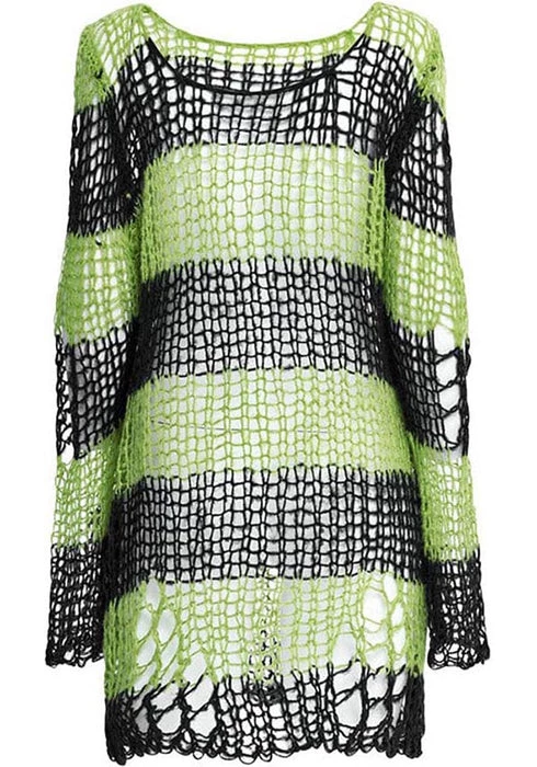 Cheapest 🔔 PUNK RAVE Grunge Jezebel | STRIPES SWEATER 💯 4 Cheapest 🔔 PUNK RAVE Grunge Jezebel | STRIPES SWEATER 💯 - Image 2