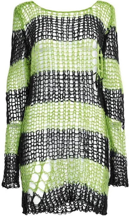 Cheapest 🔔 PUNK RAVE Grunge Jezebel | STRIPES SWEATER 💯 9 Cheapest 🔔 PUNK RAVE Grunge Jezebel | STRIPES SWEATER 💯 - Image 7