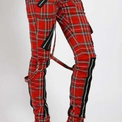 Deals ✔️ TRIPP NYC Mens Clothing Classic [Red Plaid] | BONDAGE PANTS 🔥 -PUNK Sales Store tripp nyc classic red plaid bondage pants 3 f9d43aa2 384a 4a46 b1e7 202de3f94fda 700x700