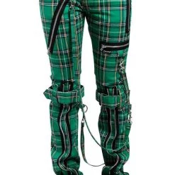 New π TRIPP NYC Mens Clothing Green Plaid | BONDAGE PANTS π