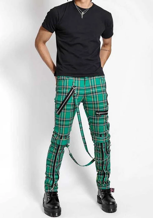 New 🌟 TRIPP NYC Mens Clothing Green Plaid | BONDAGE PANTS 😀 5 New 🌟 TRIPP NYC Mens Clothing Green Plaid | BONDAGE PANTS 😀 - Image 3