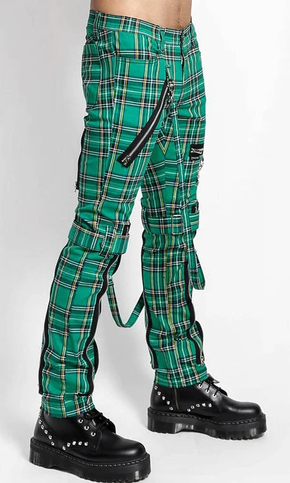 New 🌟 TRIPP NYC Mens Clothing Green Plaid | BONDAGE PANTS 😀 6 New 🌟 TRIPP NYC Mens Clothing Green Plaid | BONDAGE PANTS 😀 - Image 4